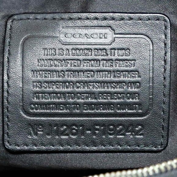 EUC! Coach Signature Black Ashley Satchel - J1261-F19242 - Picture 7 of 10